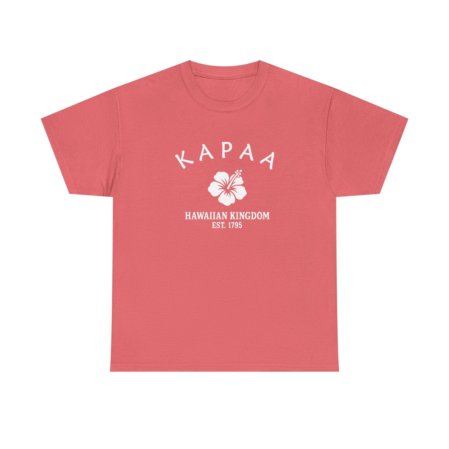 Kapaa Hawaii Vintage Retro Unisex Heavy Cotton Tee - White Logo