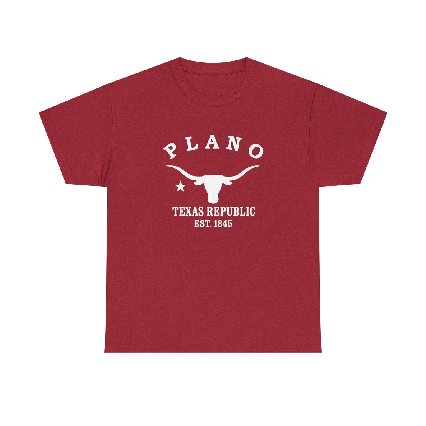Plano Texas Vintage Retro Unisex Heavy Cotton Tee - White Logo