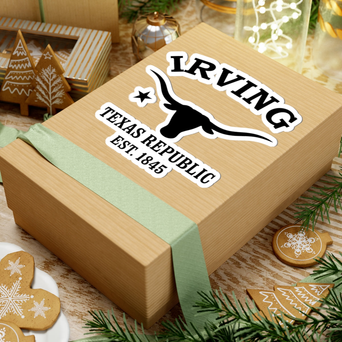 Irving Texas Vintage Retro Vinyl Sticker - Black Logo