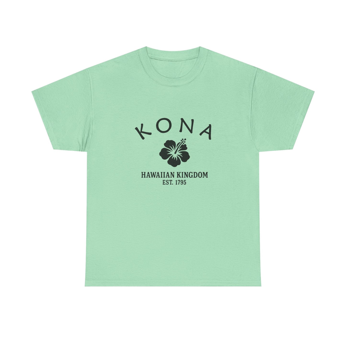 Kona Hawaii Vintage Retro Unisex Heavy Cotton Tee - Black Logo