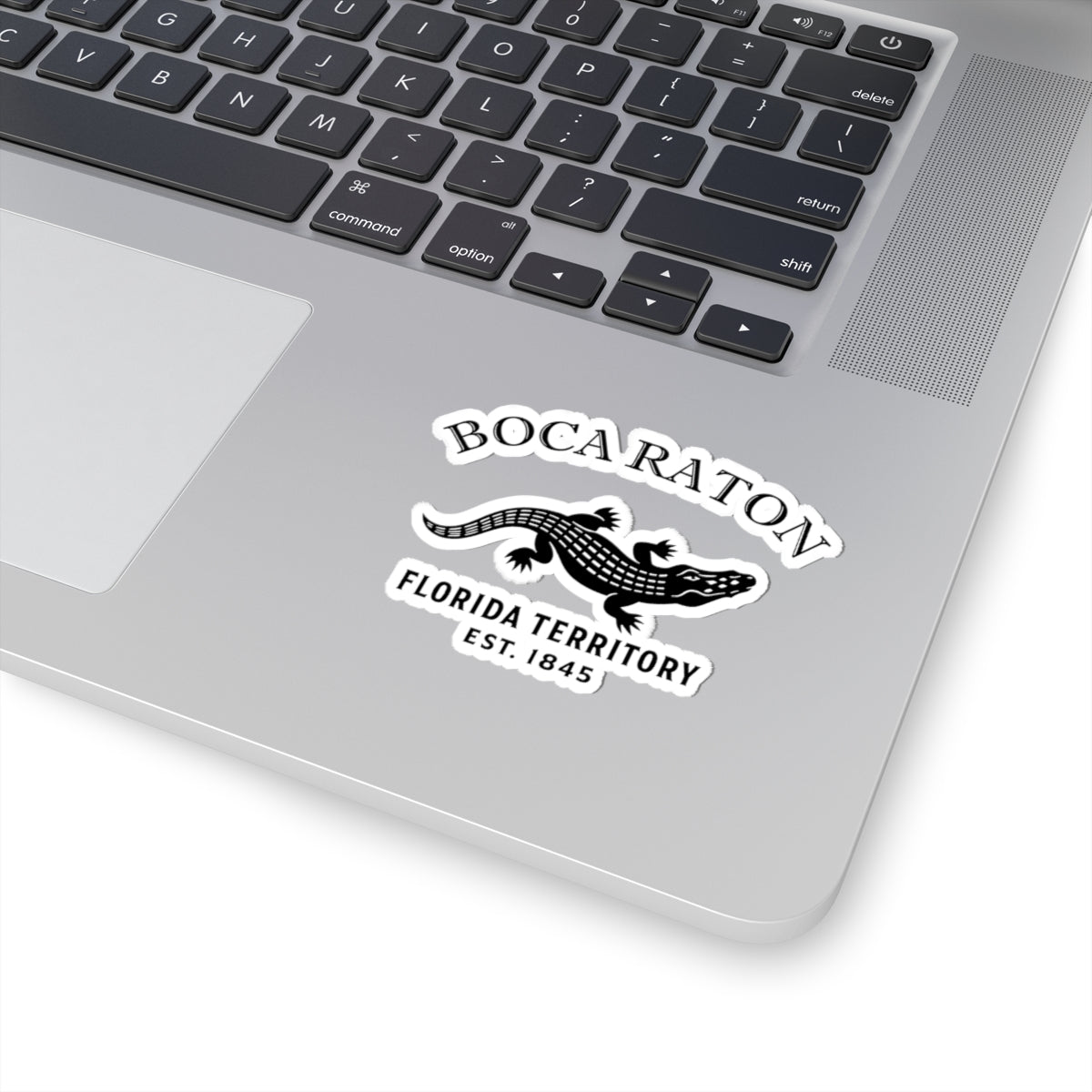 Boca Raton Florida Vintage Retro Vinyl Sticker - Black Logo