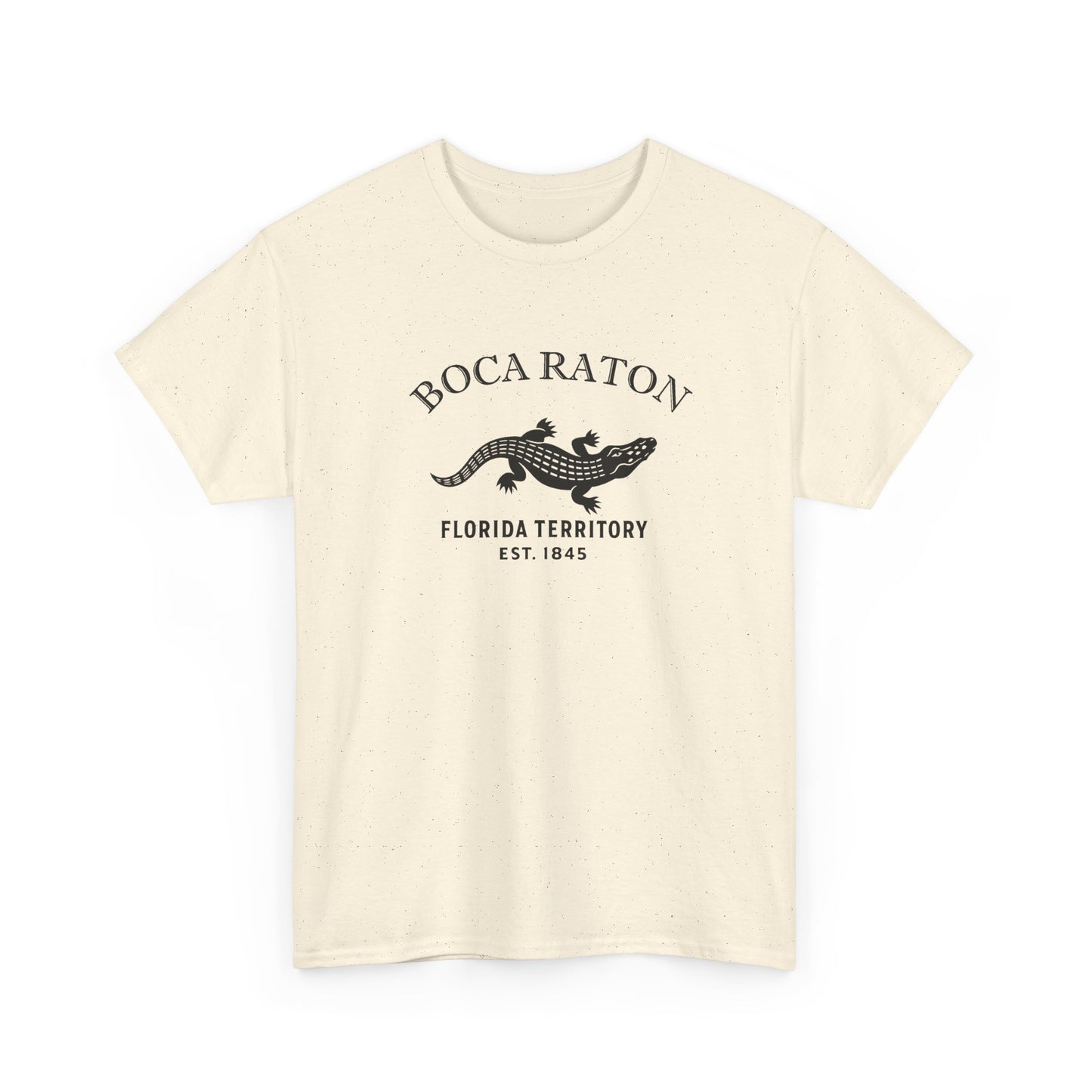 Boca Florida Vintage Retro Unisex Heavy Cotton Tee - Black Logo