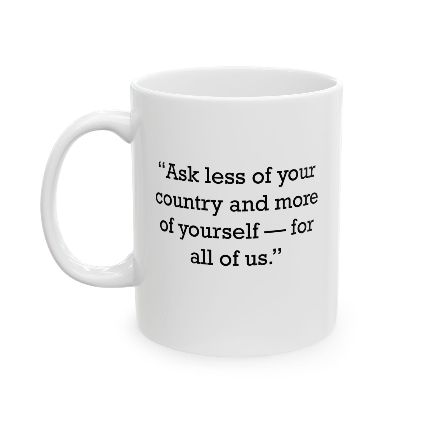 Quote 33 Ask Less Of Vintage Retro Ceramic Mug - Black Logo
