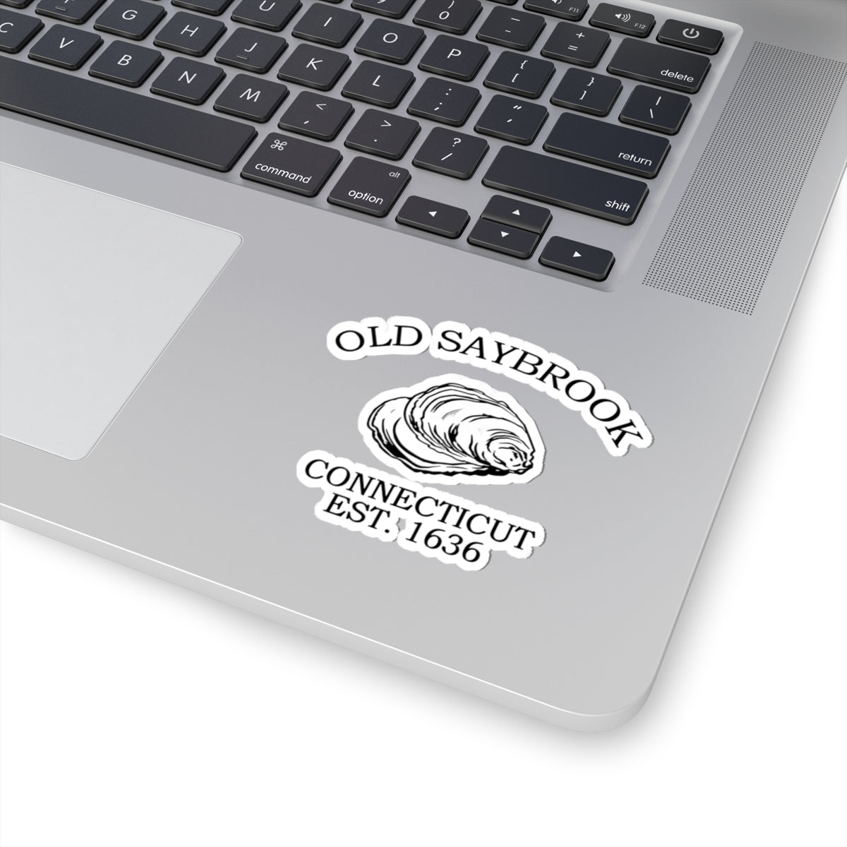 Old Saybrook Connecticut Vintage Retro Vinyl Sticker - Black Logo