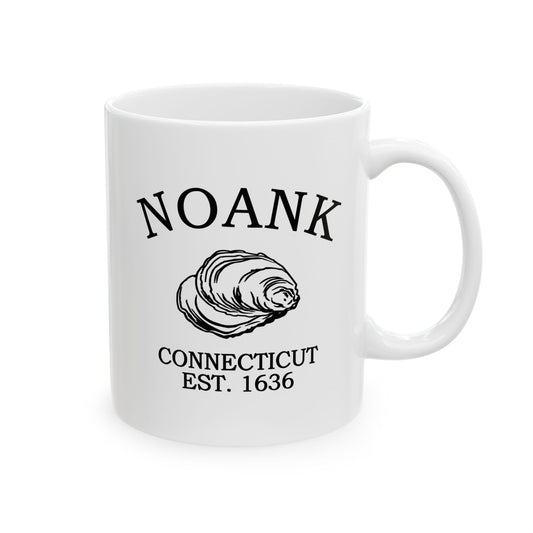 Noank Connecticut Vintage Retro Ceramic Mug - Black Logo