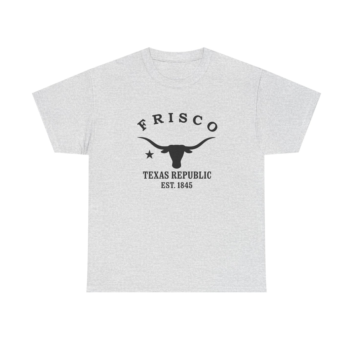 Frisco Texas Vintage Retro Unisex Heavy Cotton Tee - Black Logo