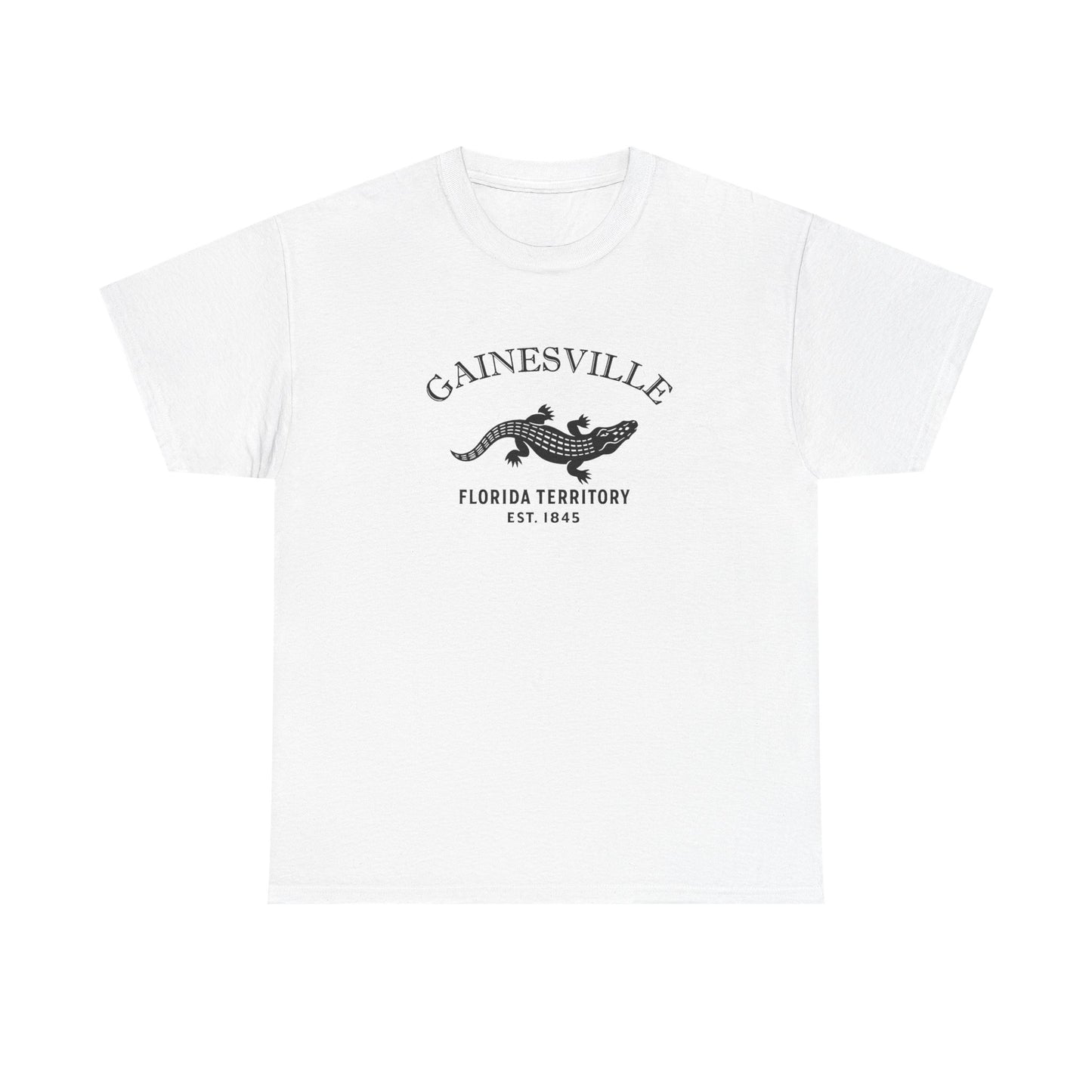 Gainesville Florida Vintage Retro Unisex Heavy Cotton Tee - Black Logo