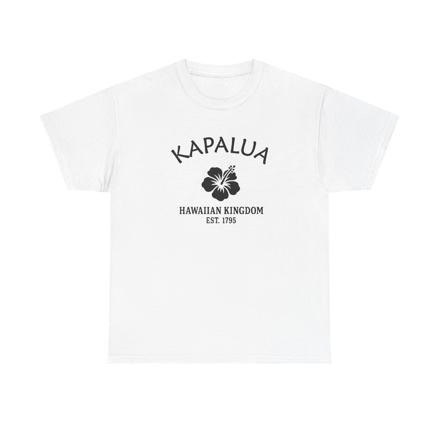 Kapalua Hawaii Vintage Retro Unisex Heavy Cotton Tee - Black Logo