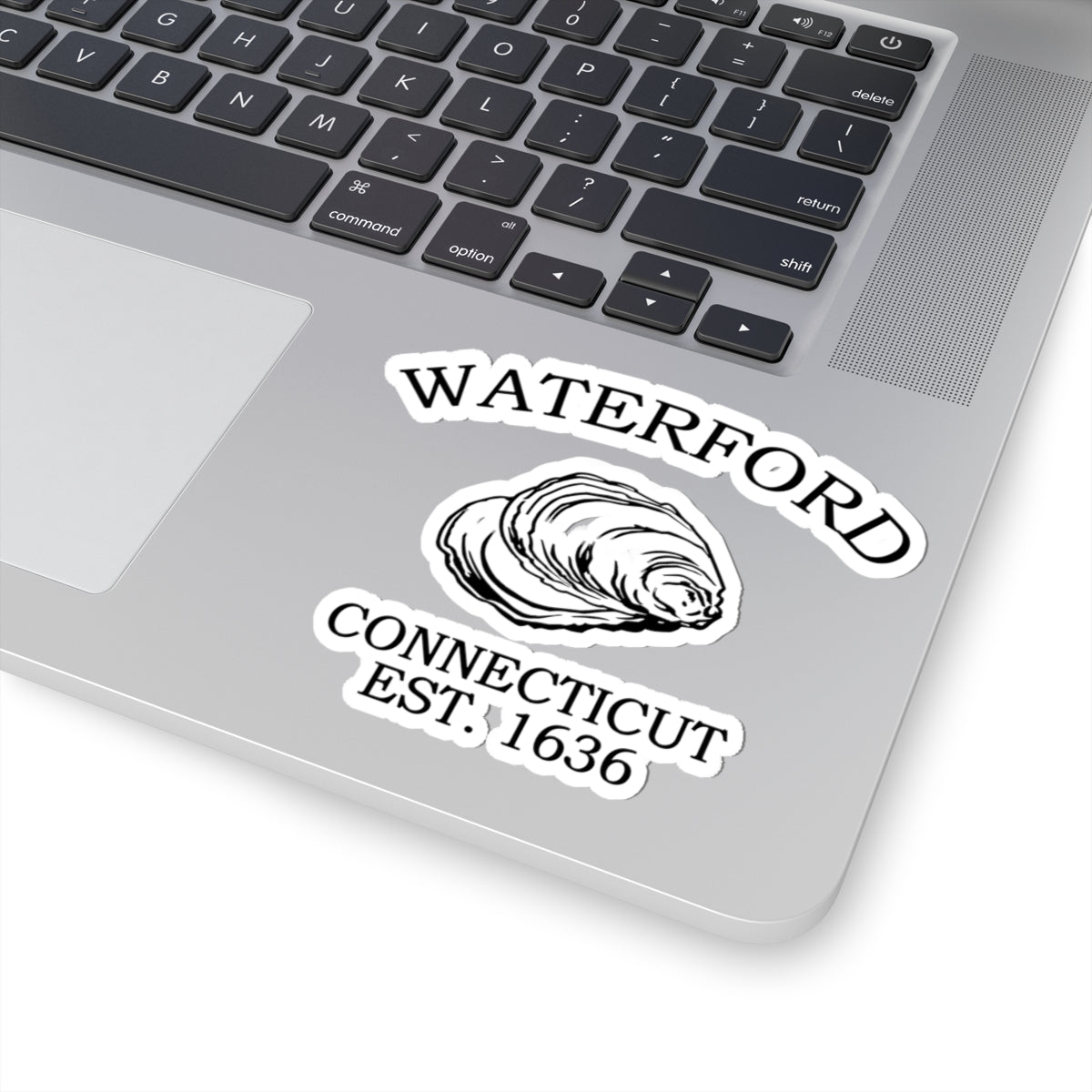 Waterford Connecticut Vintage Retro Vinyl Sticker - Black Logo