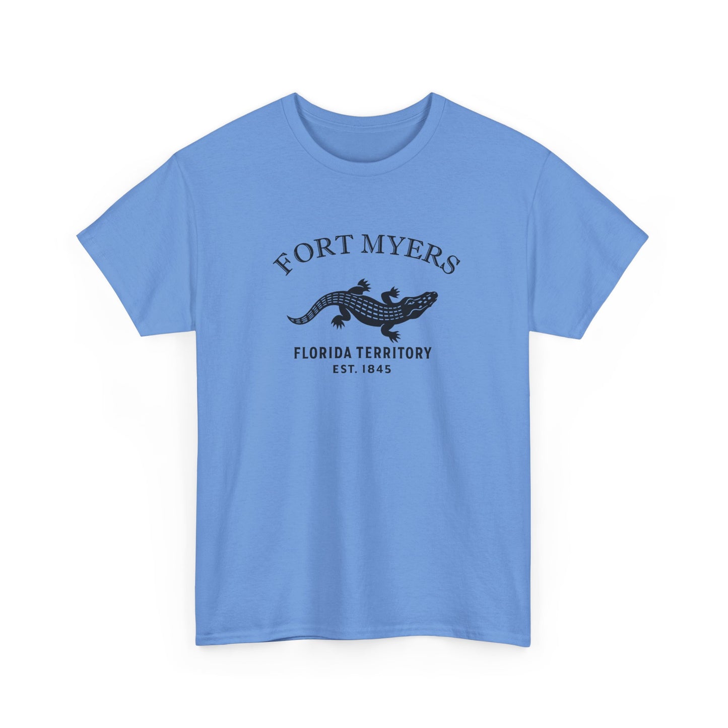 Fort Myers Florida Vintage Retro Unisex Heavy Cotton Tee - Black Logo