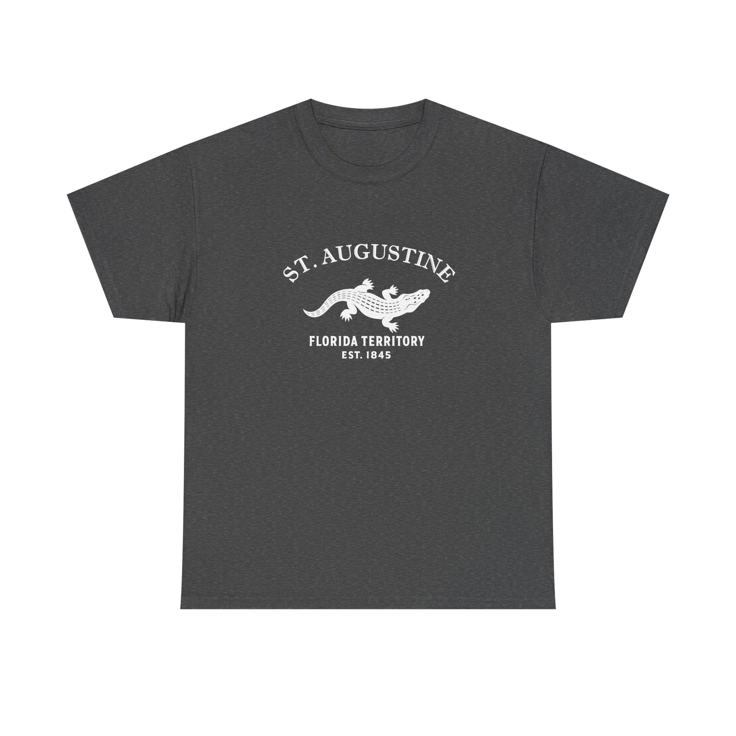 St Augustine Florida Vintage Retro Unisex Heavy Cotton Tee - White Logo