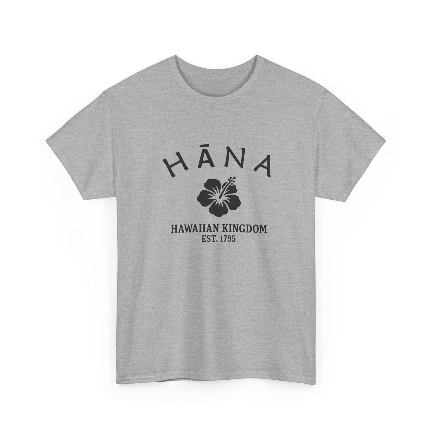 Hana Hawaii Vintage Retro Unisex Heavy Cotton Tee - Black Logo