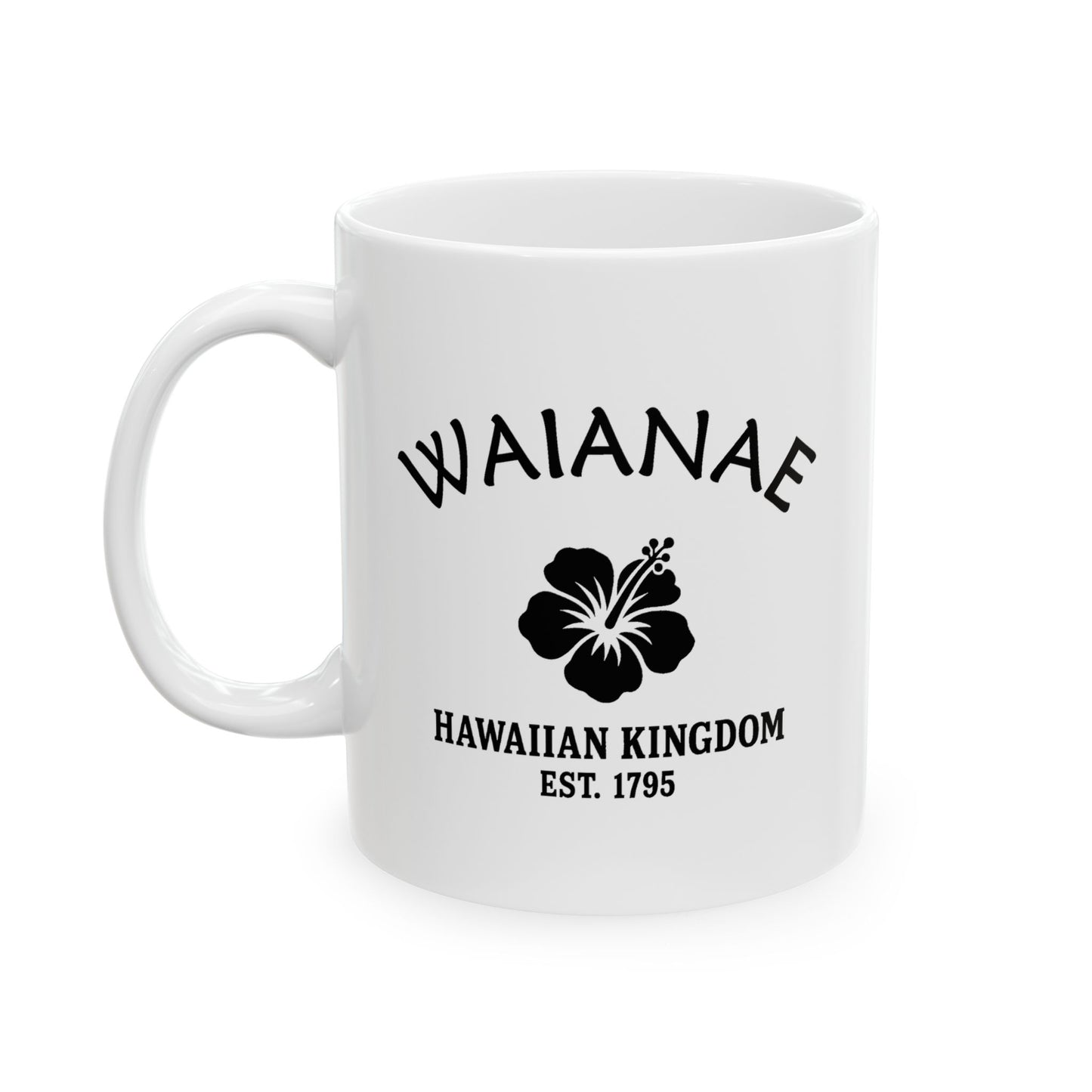 Waianae Hawaii Vintage Retro Ceramic Mug - Black Logo
