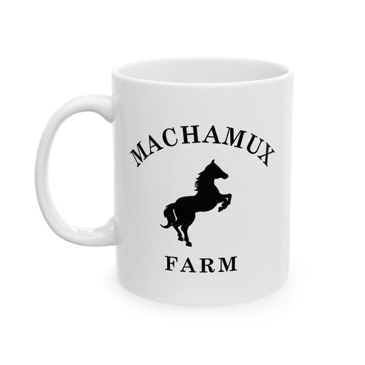 Machamux Farm Vintage Retro Ceramic Mug - Black Logo