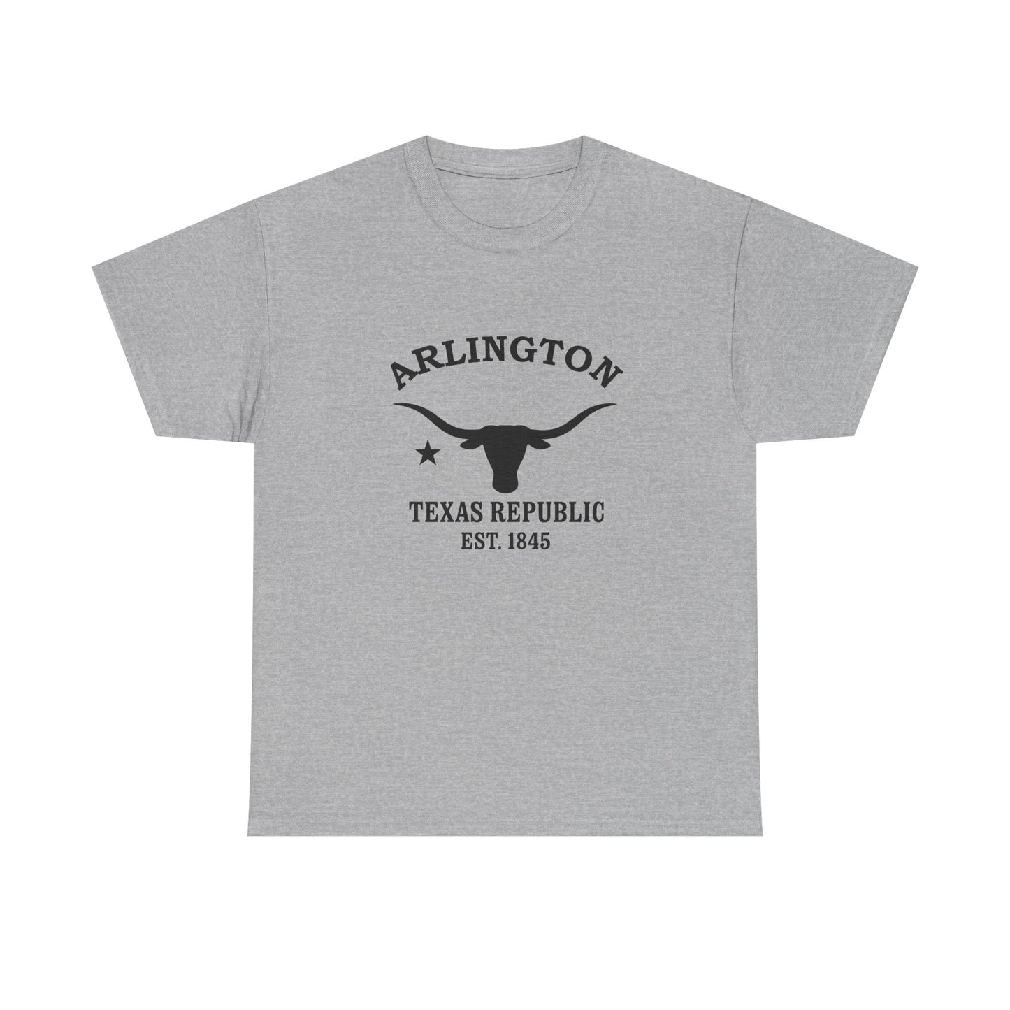 Arlington Texas Vintage Retro Unisex Heavy Cotton Tee - Black Logo