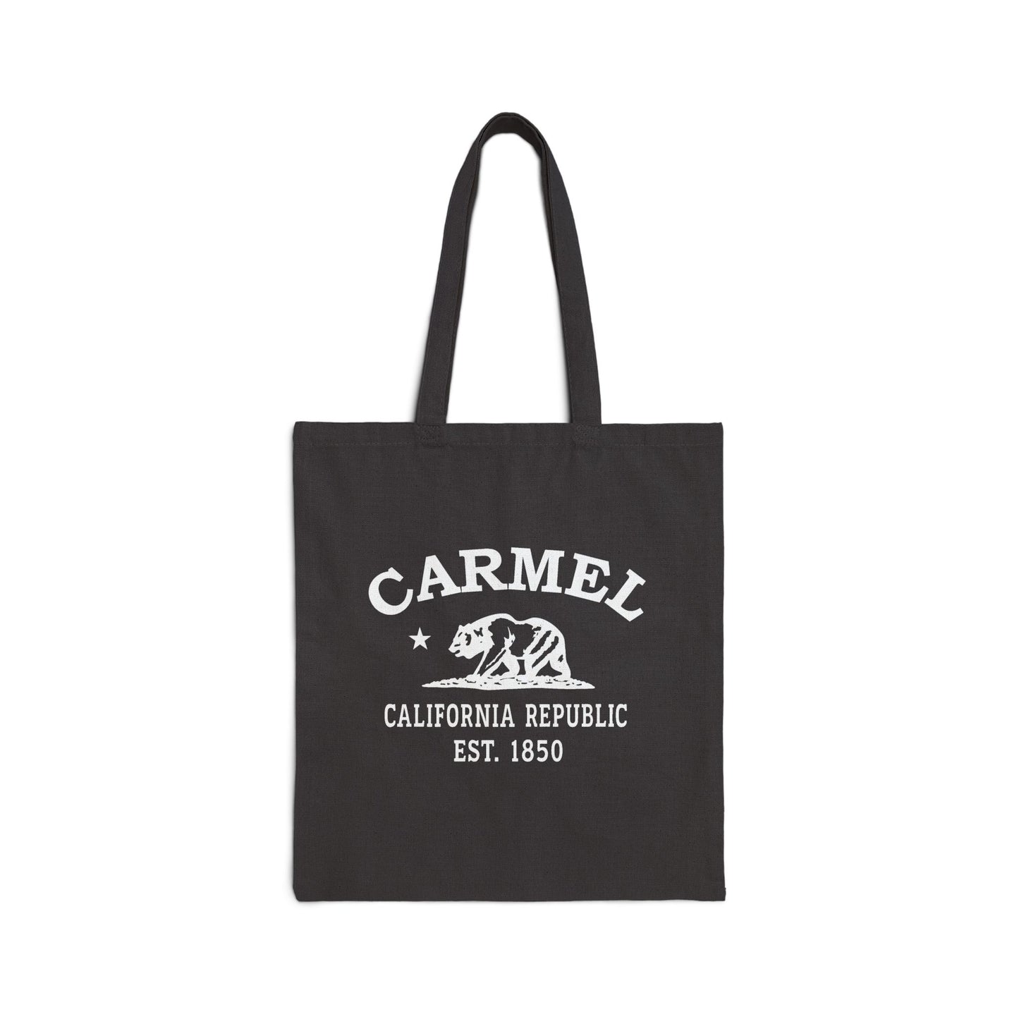 Carmel California Vintage Retro Cotton Canvas Tote Bag - White Logo