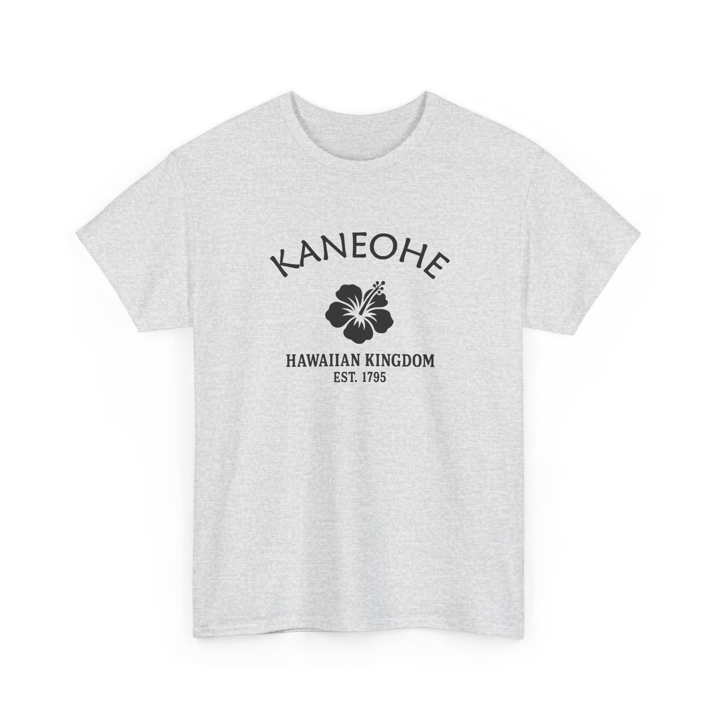 Kaneohe Hawaii Vintage Retro Unisex Heavy Cotton Tee - Black Logo