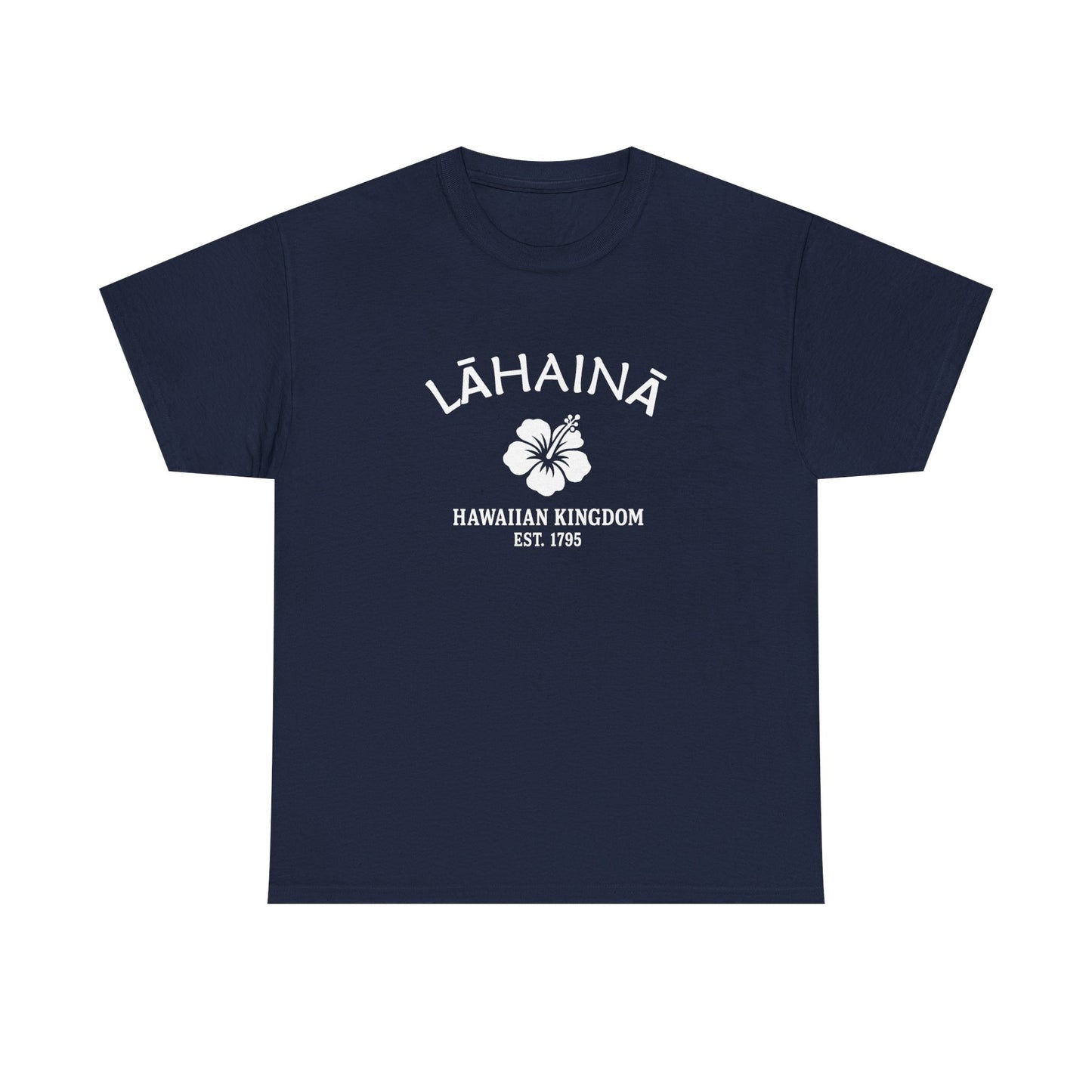 Lahaina Hawaii Vintage Retro Unisex Heavy Cotton Tee - White Logo