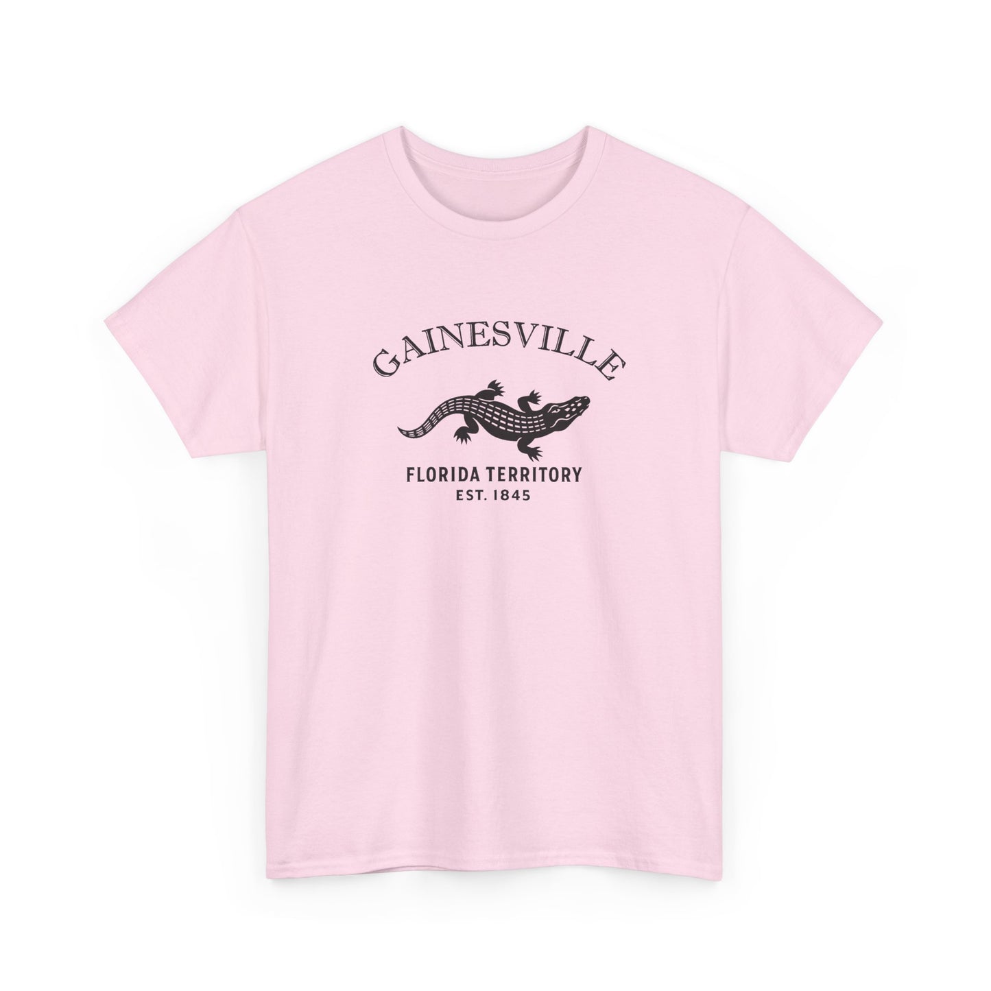 Gainesville Florida Vintage Retro Unisex Heavy Cotton Tee - Black Logo