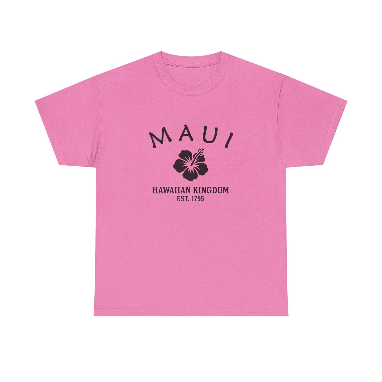 Maui Hawaii Vintage Retro Unisex Heavy Cotton Tee - Black Logo