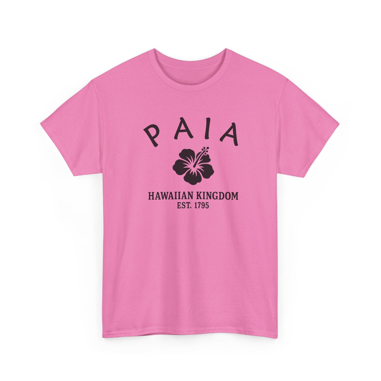 Paia Hawaii Vintage Retro Unisex Heavy Cotton Tee - Black Logo