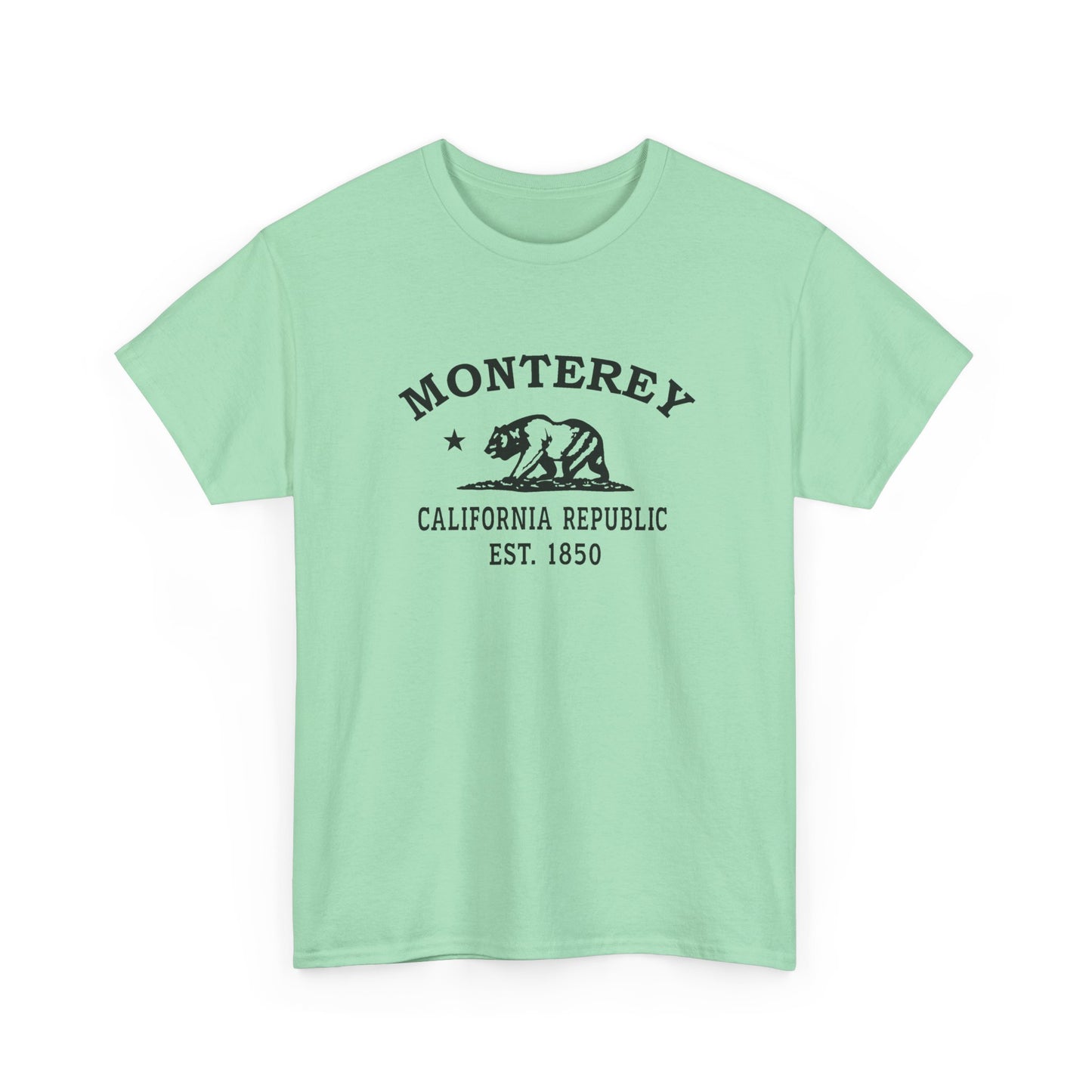 Monterey California Vintage Retro Unisex Heavy Cotton Tee - Black Logo