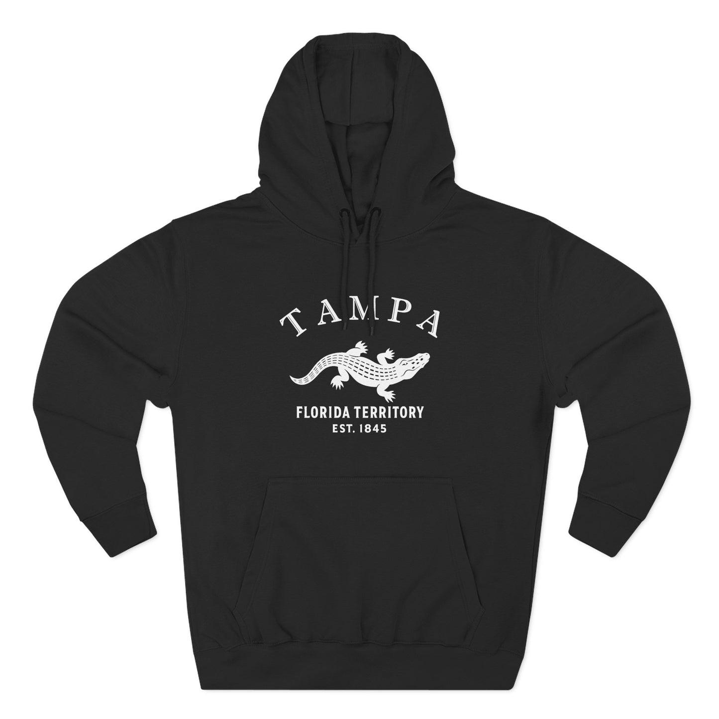 Tampa Florida Vintage Retro Unisex Heavy Cotton Hoodie - White Logo
