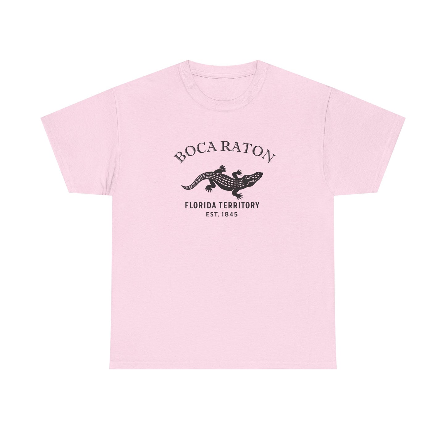Boca Florida Vintage Retro Unisex Heavy Cotton Tee - Black Logo