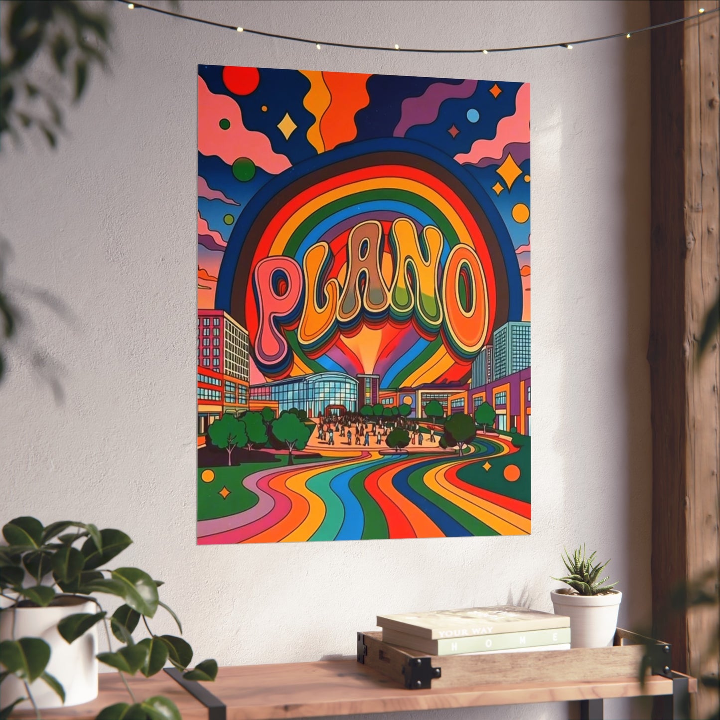 Plano Texas Vintage Retro Giclée Print Art Series Poster