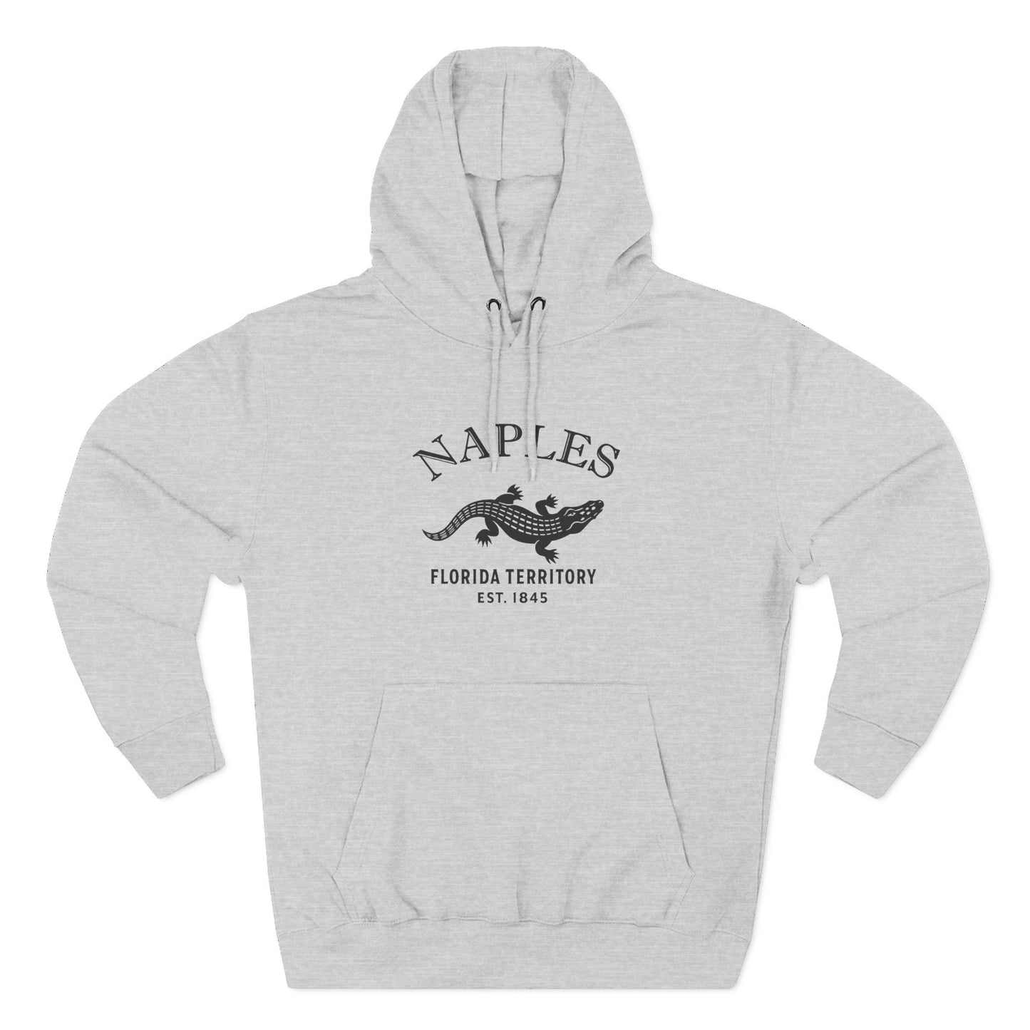 Naples Florida Vintage Retro Unisex Heavy Cotton Hoodie - Black Logo