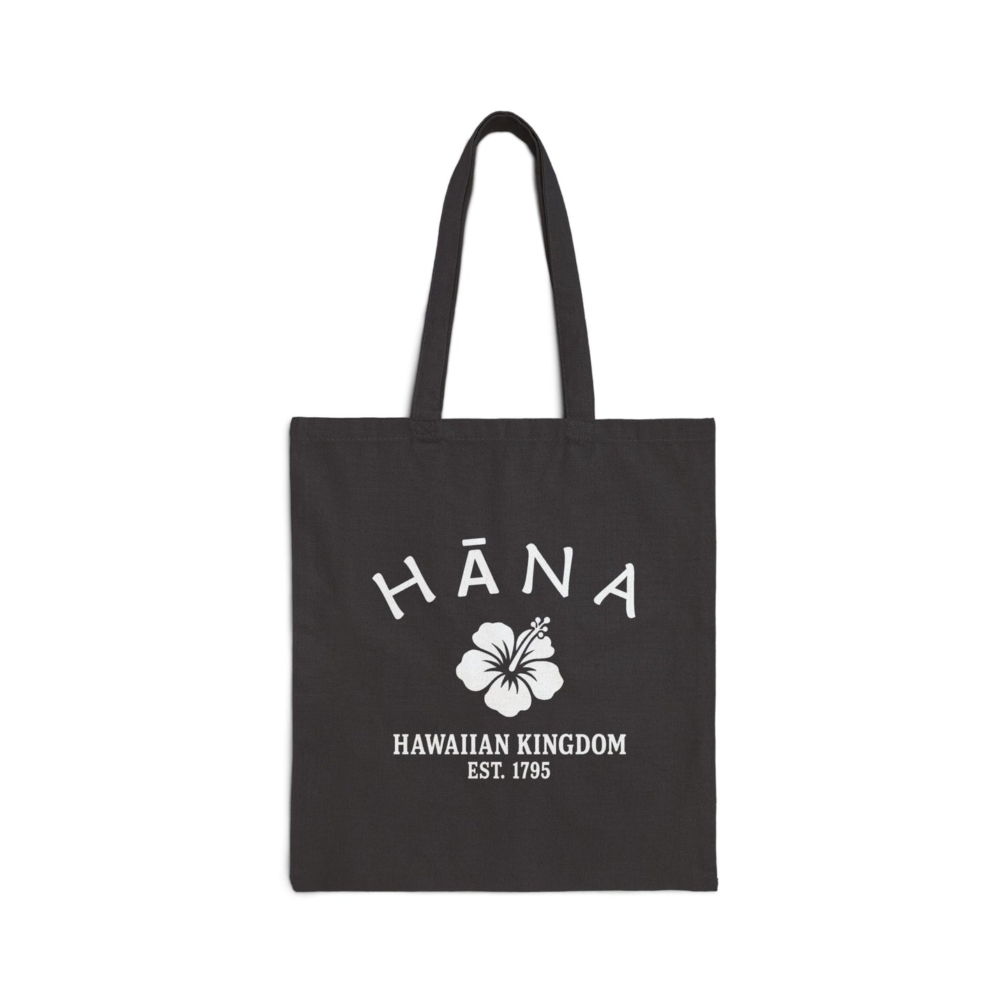 Hana Hawaii Vintage Retro Cotton Canvas Tote Bag - White Logo