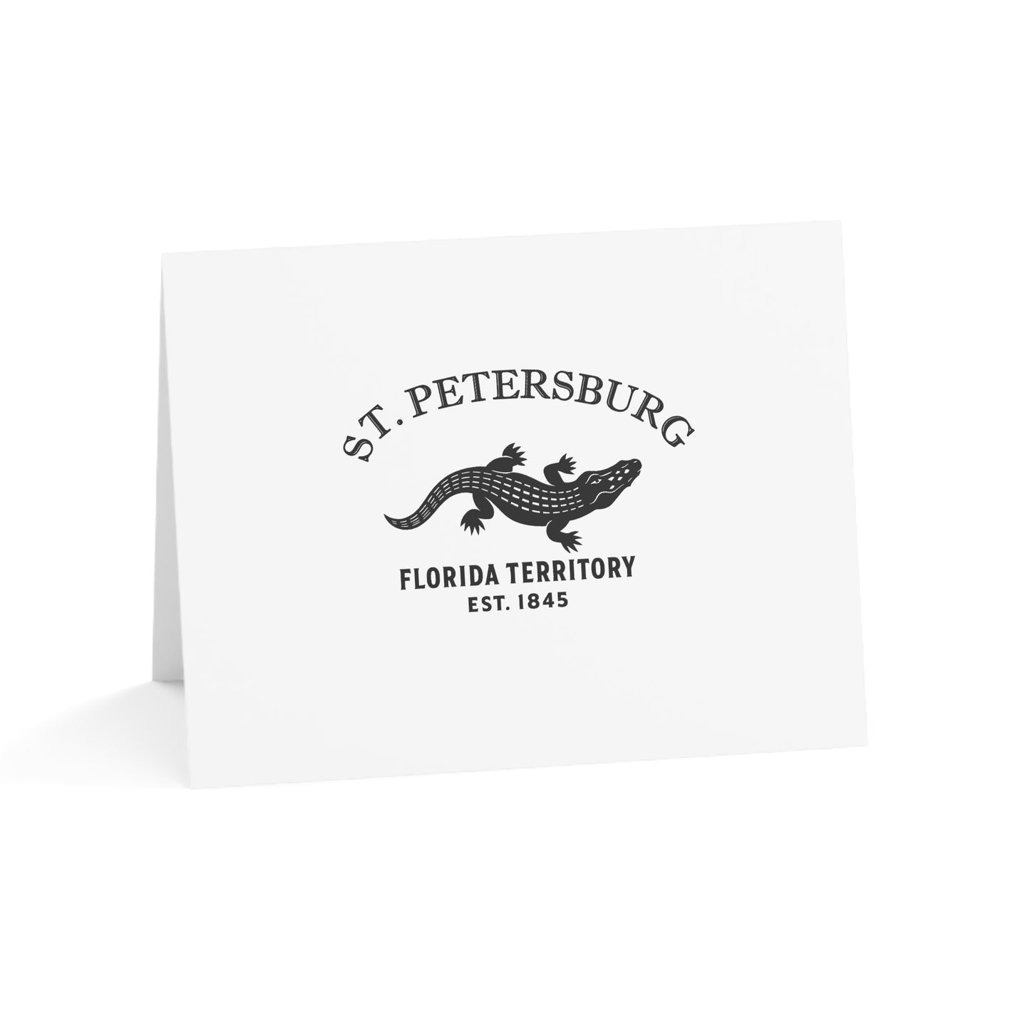 St Petersburg Florida Vintage Retro Thank You Card Set - Black Logo
