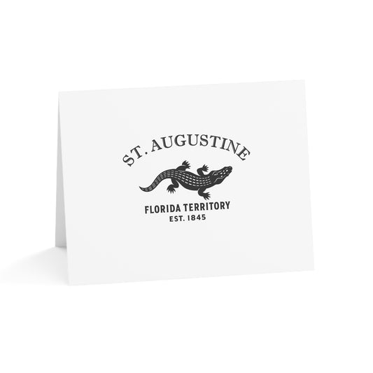St Augustine Florida Vintage Retro Thank You Card Set - Black Logo