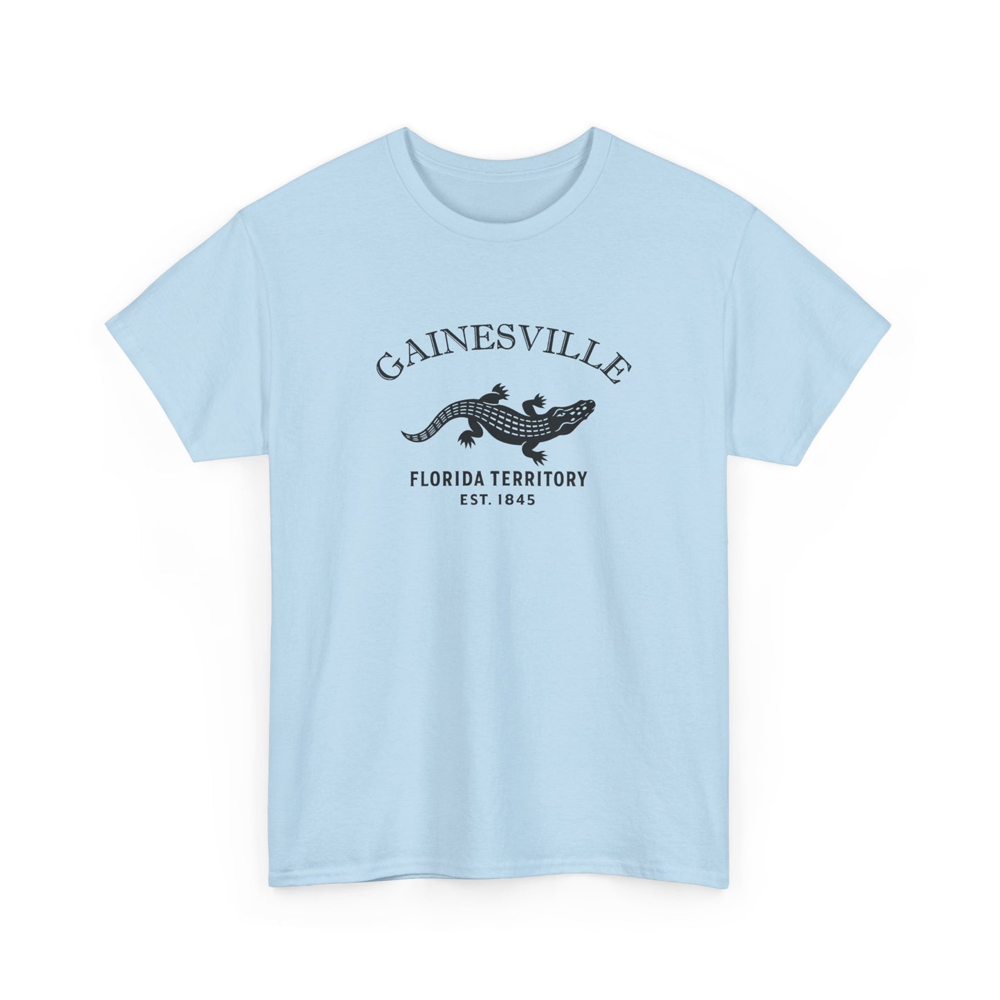 Gainesville Florida Vintage Retro Unisex Heavy Cotton Tee - Black Logo