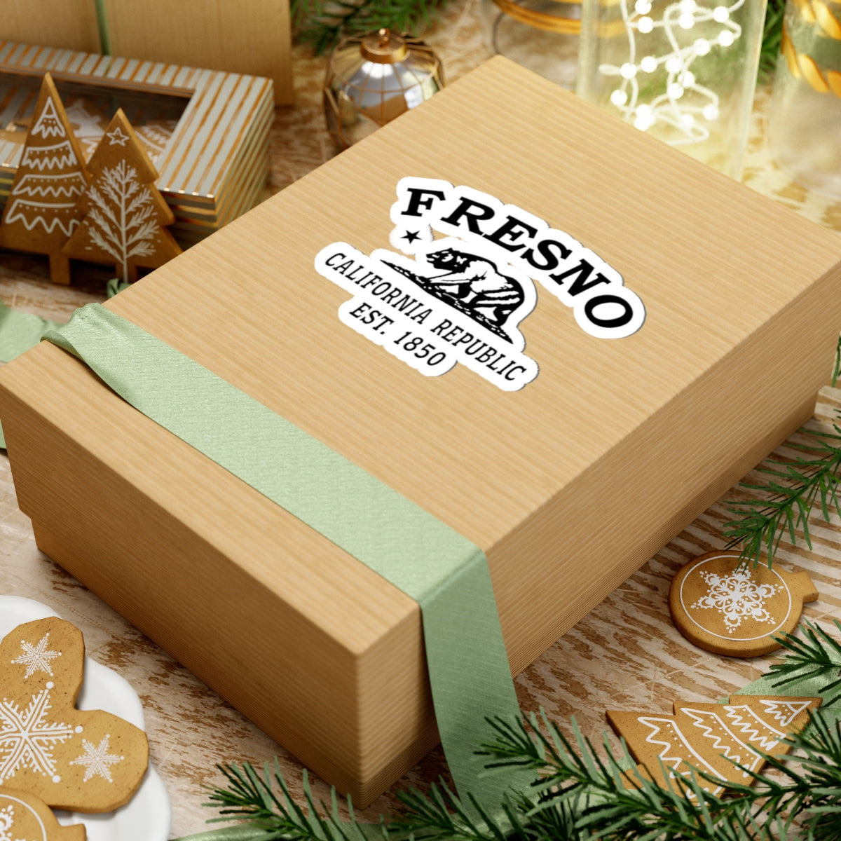 Fresno California Vintage Retro Vinyl Sticker - Black Logo