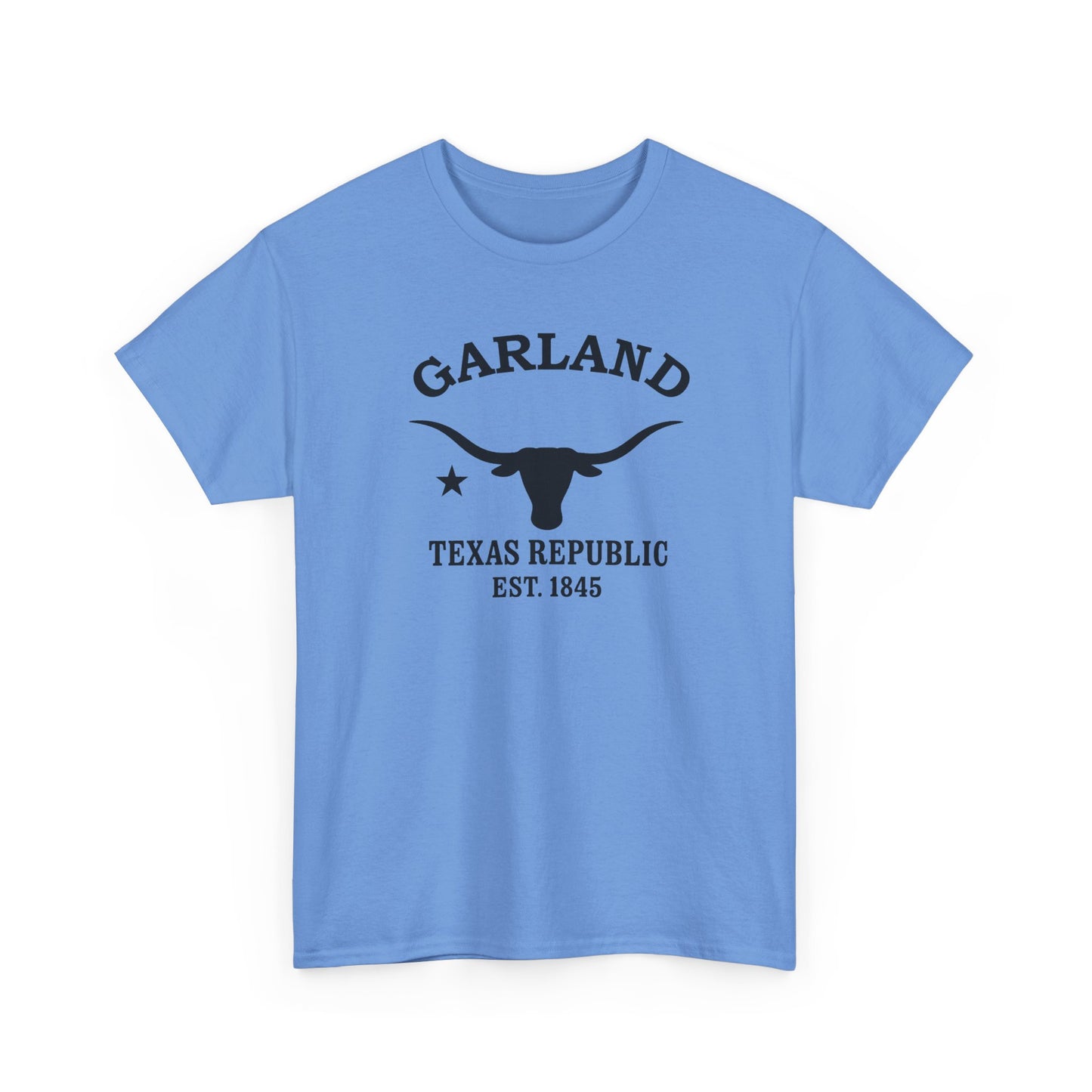 Garland Texas Vintage Retro Unisex Heavy Cotton Tee - Black Logo
