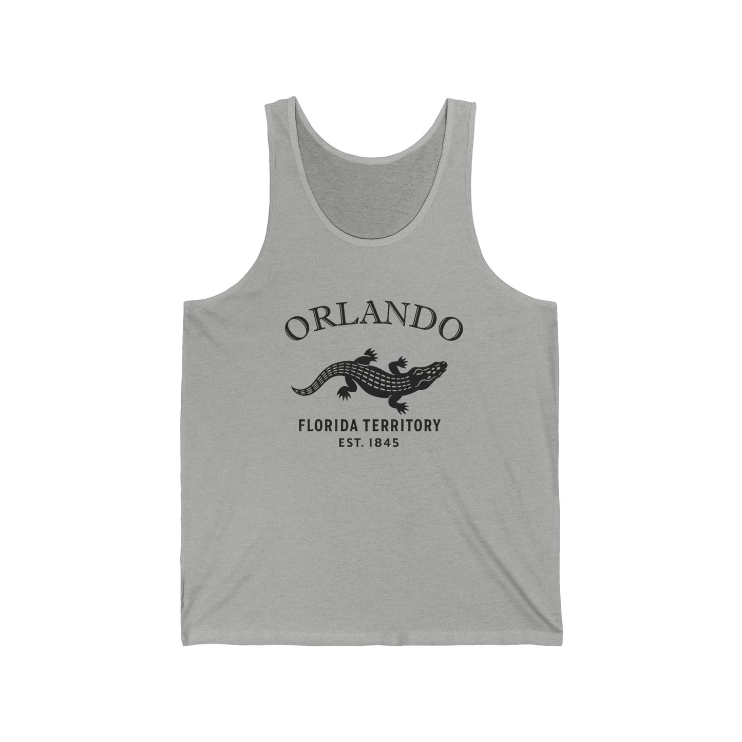 Orlando Florida Vintage Retro Unisex Cotton Jersey Tank Top - Black Logo