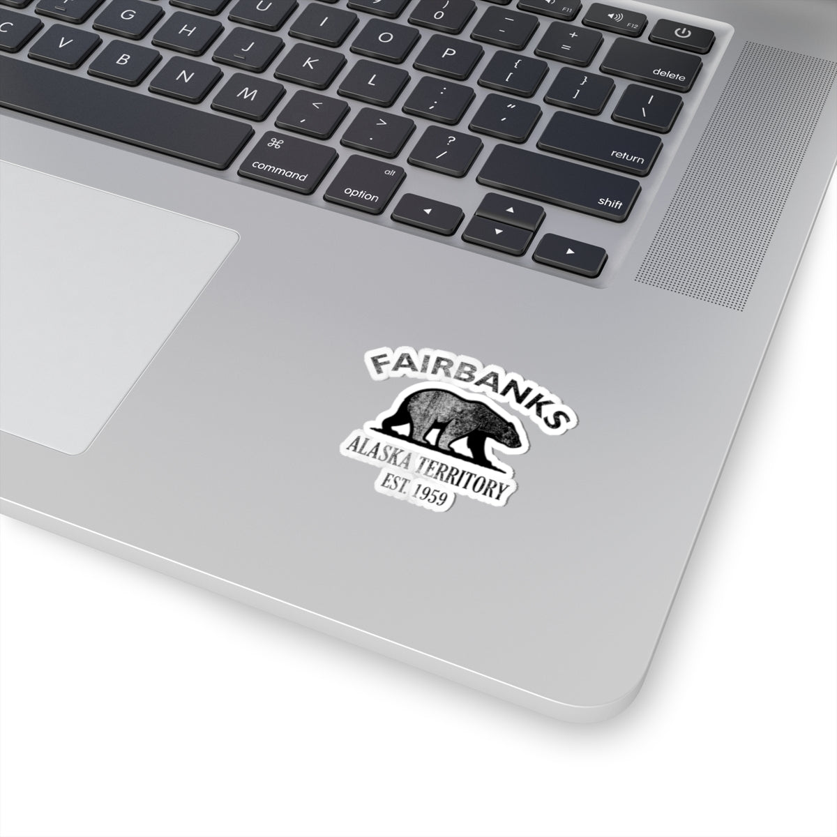 Fairbanks Alaska Vintage Retro Vinyl Sticker - Black Logo