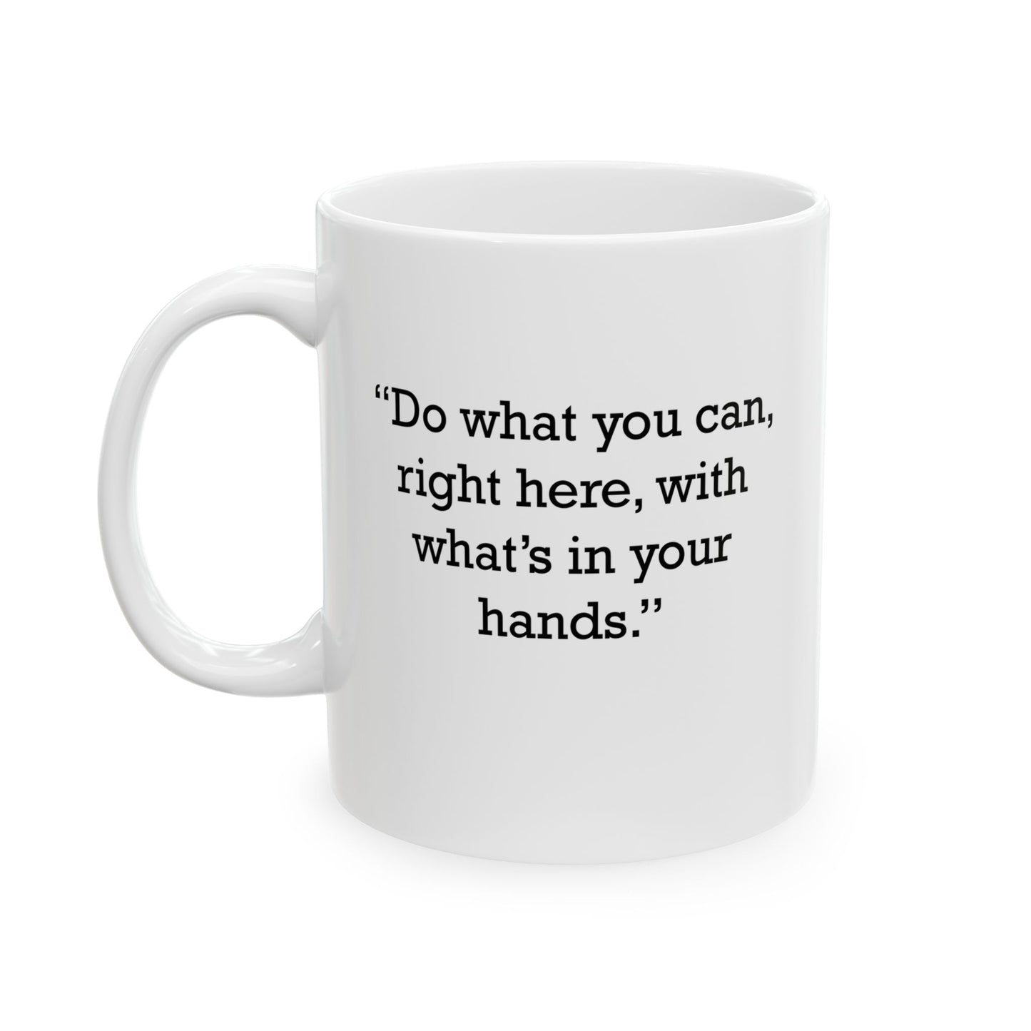 Quote 33 Do What You Vintage Retro Ceramic Mug - Black Logo