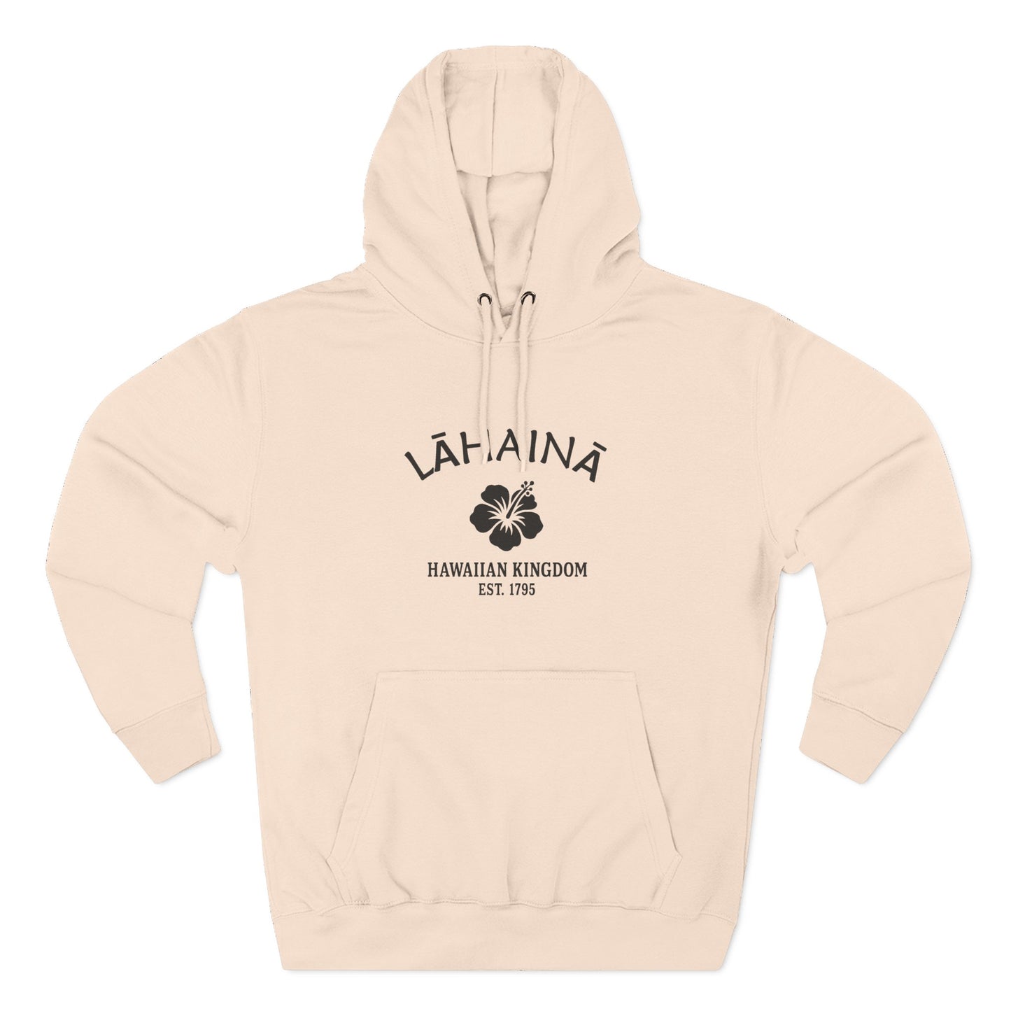 Lahaina Hawaii Vintage Retro Unisex Heavy Cotton Hoodie - Black Logo