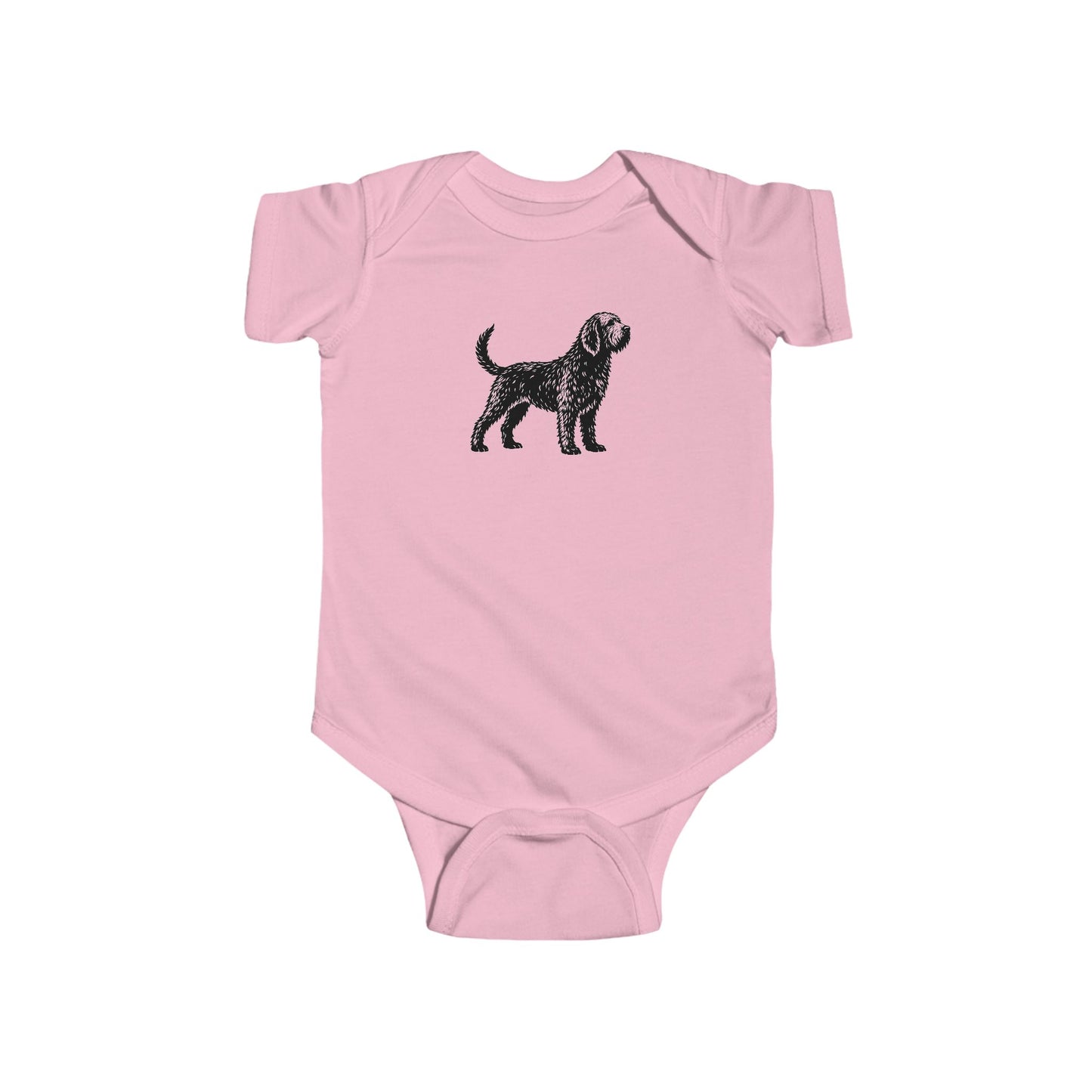 Otterhound Vintage Retro Cotton Jersey Baby Bodysuit - Standing