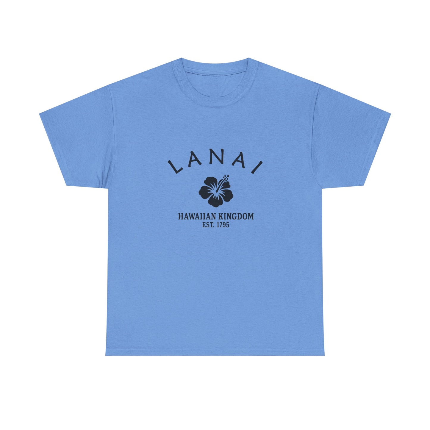 Lanai Hawaii Vintage Retro Unisex Heavy Cotton Tee - Black Logo