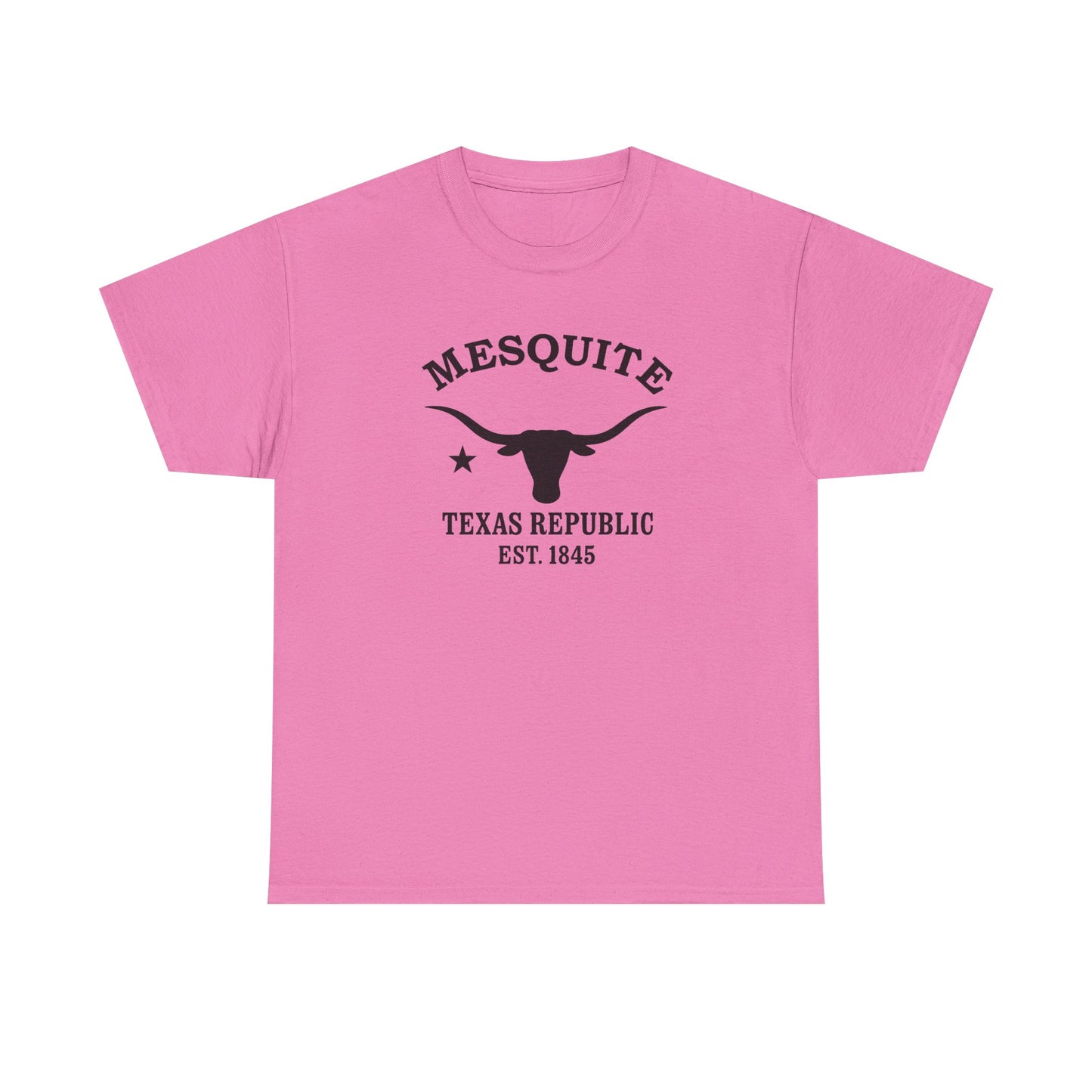 Mesquite Texas Vintage Retro Unisex Heavy Cotton Tee - Black Logo