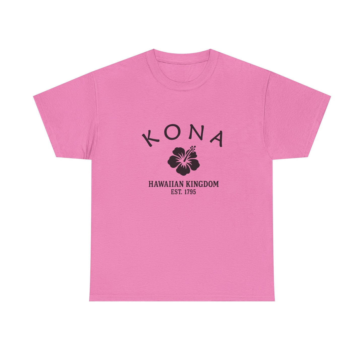 Kona Hawaii Vintage Retro Unisex Heavy Cotton Tee - Black Logo