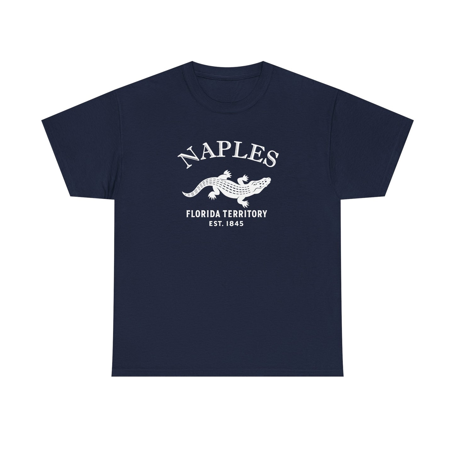 Naples Florida Vintage Retro Unisex Heavy Cotton Tee - White Logo