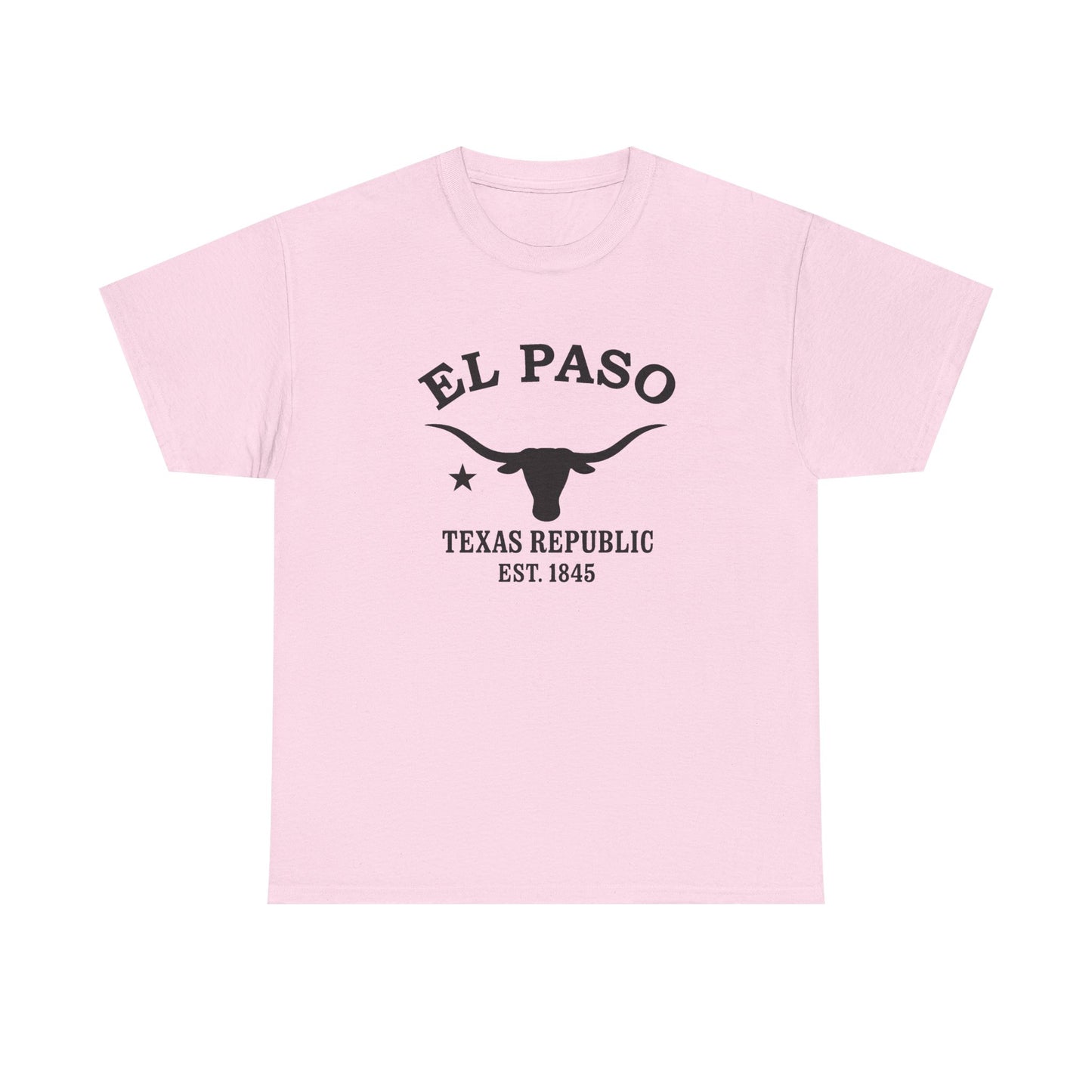 El Paso Texas Vintage Retro Unisex Heavy Cotton Tee - Black Logo