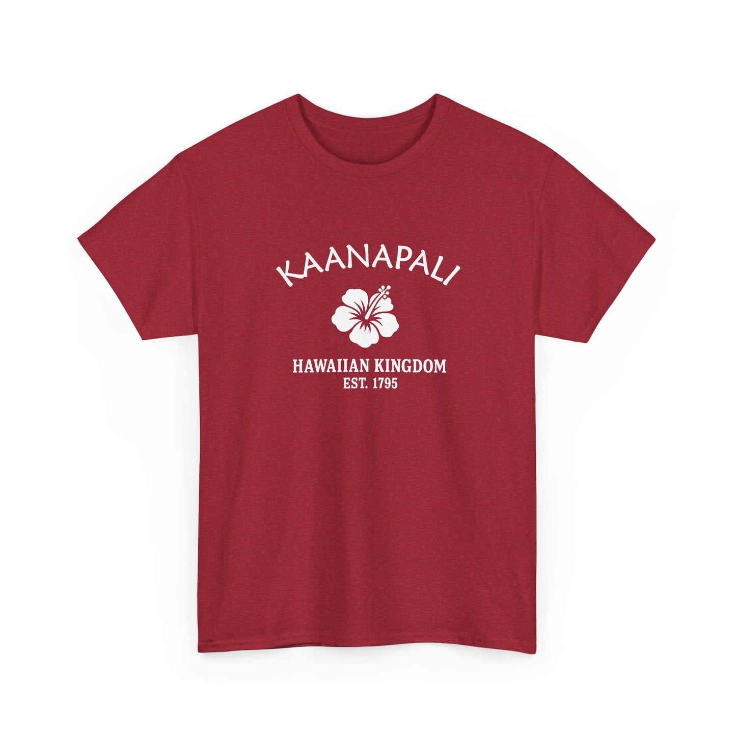 Kaanapali Hawaii Vintage Retro Unisex Heavy Cotton Tee - White Logo