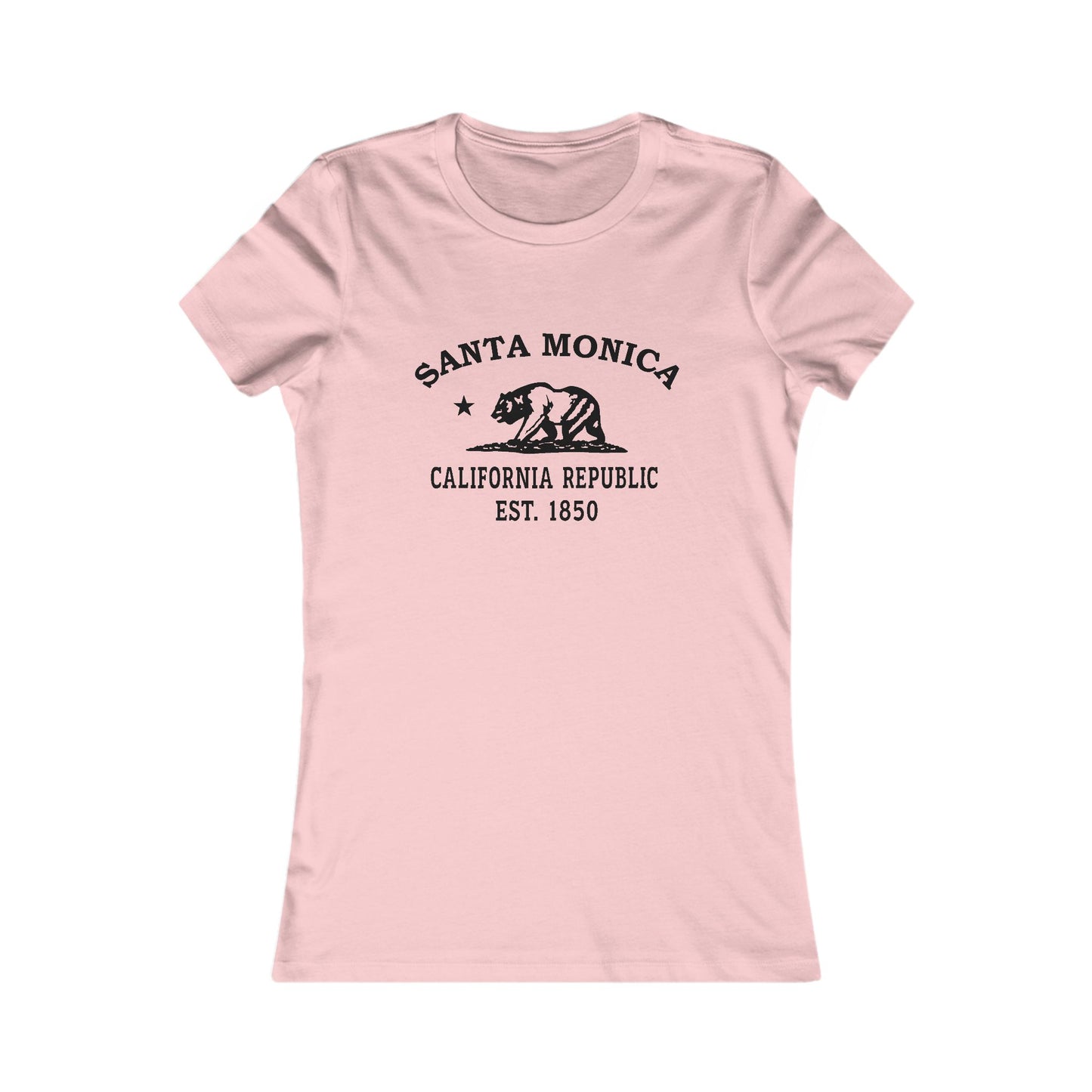Santa Monica California Vintage Retro Unisex Heavy Cotton Hoodie - Black Logo