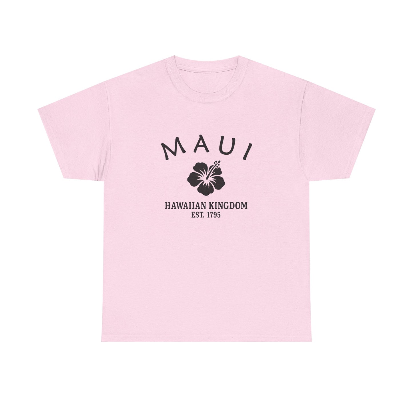 Maui Hawaii Vintage Retro Unisex Heavy Cotton Tee - Black Logo