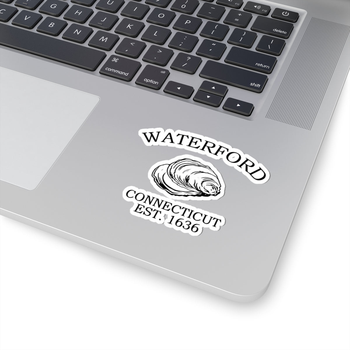 Waterford Connecticut Vintage Retro Vinyl Sticker - Black Logo